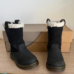 Dr.Martens Juney Faux Fur Lined Toddler Tall Suede Boots- SZ 7 C